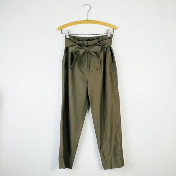 TROUVÉ Tie Waist‎ High Rise Pants Size 0 - Picture 4 of 9